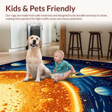 Galaxy Design Boys Playmat with Planets(Yellow)