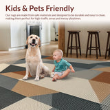Modern Geometric Non Slip(Beige)
