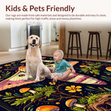 Ultra Soft Area Rug, Non Slip, Stain Resistant, Washable Area Rugs for Living Room, Bedroom, Witchy Farmhouse Fantasy(Purple) - ODIKA