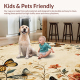 Modern Vintage Non Slip Throw(Beige)