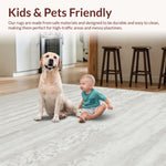 Ultra Soft Area Rug, Non Slip, Stain Resistant, Washable Area Rugs for Living Room, Bedroom, Contemporary Grey Wool Living Room Rug(Gray) - ODIKA