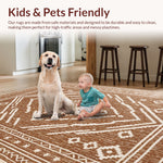 Ultra Soft Area Rug, Non Slip, Stain Resistant, Washable Area Rugs for Living Room, Bedroom, Western Aztec Non-Slip Living Room Rug(Brown) - ODIKA