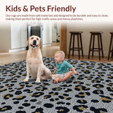 Modern Leopard Print Non Slip Area(Gray)