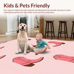 Ultra Soft Area Rug, Non Slip, Stain Resistant, Washable Area Rugs for Living Room, Bedroom, Trendy Pink Cowgirl Playroom Mat(Pink) - ODIKA