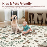 Ultra Soft Area Rug, Non Slip, Stain Resistant, Washable Area Rugs for Living Room, Bedroom, Modern Insect Print Stain Resistant Rug(Ivory) - ODIKA