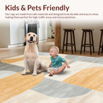 Ultra Soft Area Rug, Non Slip, Stain Resistant, Washable Area Rugs for Living Room, Bedroom, Abstract Serenity Zen Haven Rug(Beige) - ODIKA