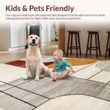 Modern Beige Hallway Runner(Beige)