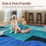 Modern Abstract Non Slip(Blue)