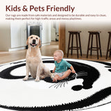 Non Slip Black and White Cat Bathroom(Black)