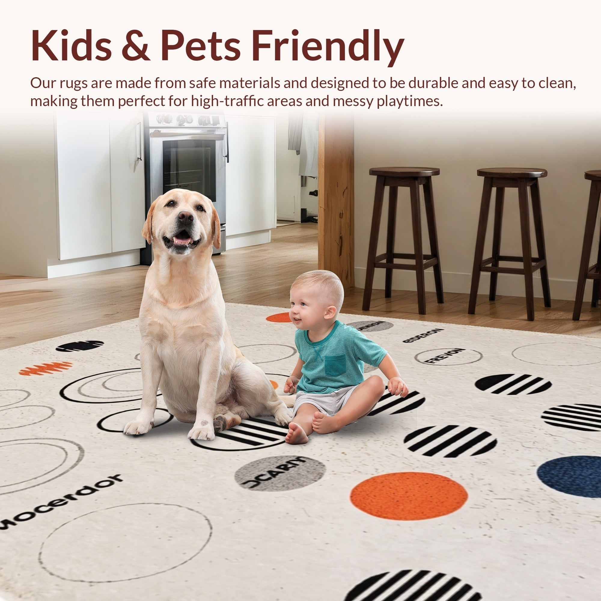 Ultra Soft Area Rug, Non Slip, Stain Resistant, Washable Area Rugs for Living Room, Bedroom, vinyl record bath mat(Beige) - ODIKA