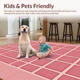 Ultra Soft Area Rug, Non Slip, Stain Resistant, Washable Area Rugs for Living Room, Bedroom, Western Cowgirl Door Mat(Pink) - ODIKA