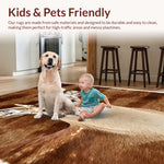 Ultra Soft Area Rug, Non Slip, Stain Resistant, Washable Area Rugs for Living Room, Bedroom, Luxury Faux Animal Print Living Room(Beige) - ODIKA