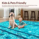Swimming Pool Print Shaggy(Blue)