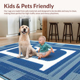 Marble Swirl Abstract Wool(Blue)