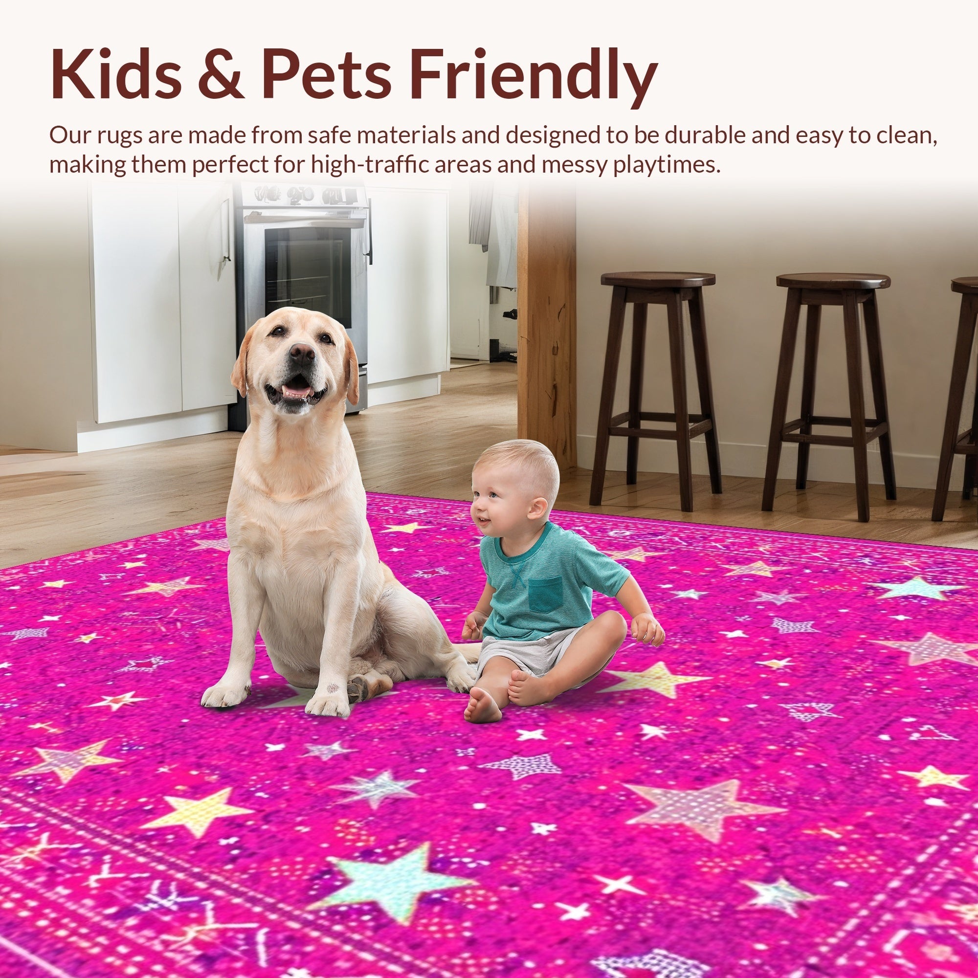 Ultra Soft Area Rug, Non Slip, Stain Resistant, Washable Area Rugs for Living Room, Bedroom, Preppy Pink Cowgirl Entryway Mat(Pink) - ODIKA
