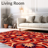 Kaleidoscope Bloom Textured with Symmetrical Petal Array(Red)