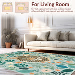 Ultra Soft Area Rug, Non Slip, Stain Resistant, Washable Area Rugs for Living Room, Bedroom, Modern Colorful Jungle Animal Play Rug(Gray) - ODIKA