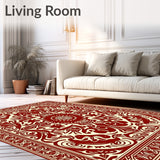 Art Nouveau Forest Scroll with Twining Foliage Details(Burgundy)