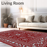 Boho Snowflake Lattice Winter Wonderland Design(Red)
