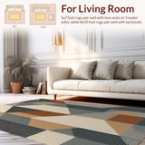Modern Geometric Non Slip(Beige)