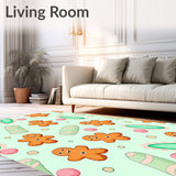 Charming Winter Sweets Motif Pair Delightful Seasonal Pastry Print(Green)
