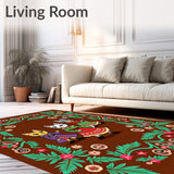 Joyful Lighted Cat Parade with Sparkling Ornament Accents and Fir Branches(Brown)