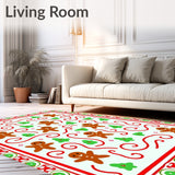 Gingerbread Man Parade with Cane Swirls Festive(Brown)