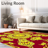 Art Starburst Array with Metallic Gold Filigree Details(Red)