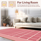 Ultra Soft Area Rug, Non Slip, Stain Resistant, Washable Area Rugs for Living Room, Bedroom, Western Cowgirl Door Mat(Pink) - ODIKA