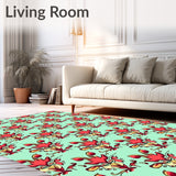 Artisan Laurel Interlocking Swirl with Festive Ornaments(Red)