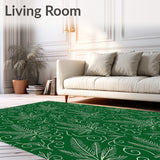 Art Nouveau Mistletoe Scroll and Starburst Holiday(Green)