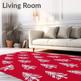 Whimsical Feathered Evergreen Grove with Sparkling Details(Red)