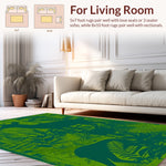 Ultra Soft Area Rug, Non Slip, Stain Resistant, Washable Area Rugs for Living Room, Bedroom, Abstract Jungle Animal(Green) - ODIKA