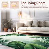 Tropical Green Botanical Kitchen Non Slip(Green)