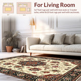 Traditional Floral Non Shedding(Beige)