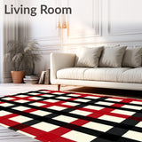 Buffalo Tartan Checkered Plaid with Interlocking Grid Motifs(Black)