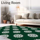 Yuletide Snowflake Cascade Textured(Green)