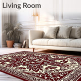 Burst Shag with Intricate Symmetrical Floral Design(Brown)
