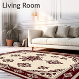 Damask Tapestry with Classical European Inspired Details(Ivory)