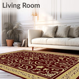 Luxurious Paisley Swirl with Intricate Border Details(Gold)