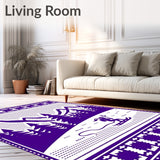Antlered Friend Sledding Semicircular Entrance Decoration(Purple)