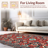 Boho Floral Non Slip(Red)
