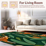 Abstract Green Jungle Playroom Non Slip(Green)