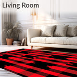 Classic Lumberjack Grid Harvest Seasonal Decorative Tapestry(Red)