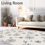 Elegant Snowflake Winter Wonderland Festive Holiday Accent(Beige)