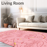 Holiday Village Cat Scene Featuring String Lights and Snow(Pink)