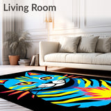 Electric Tabby Portrait Seasonal Floor with Integrated Features(Blue)