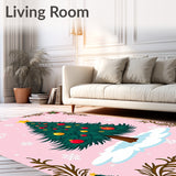 Magical Winter Wonderland Evergreen Tree Decorative Flooring(Green)