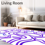 Modern Interlocking Wave Mosaic with Iridescent Highlights(Purple)