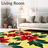 Poinsettia Blossom Arrangement Seasonal Floral Decorative(Yellow)